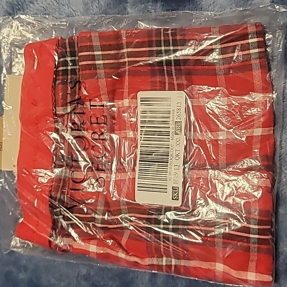 Victoria's secret pink flannel boxy pajama sleep shorts PLAID XXL - Picture 4 of 8